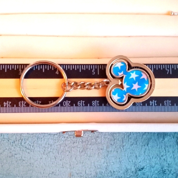 DISNEY AMERICAN PRIDE MICKEY HEAD KEY RING - Picture 5 of 9